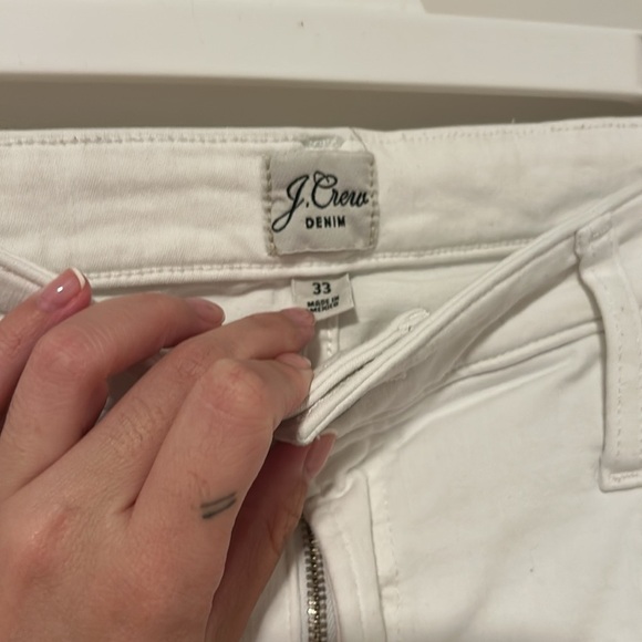 J Crew Denim White Curvy Toothpick Jeans Spring Summer Size 33 - Picture 3 of 5